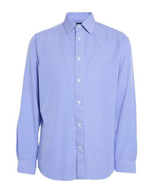 Man Shirt Blue Size 15 Polyester, Elastane