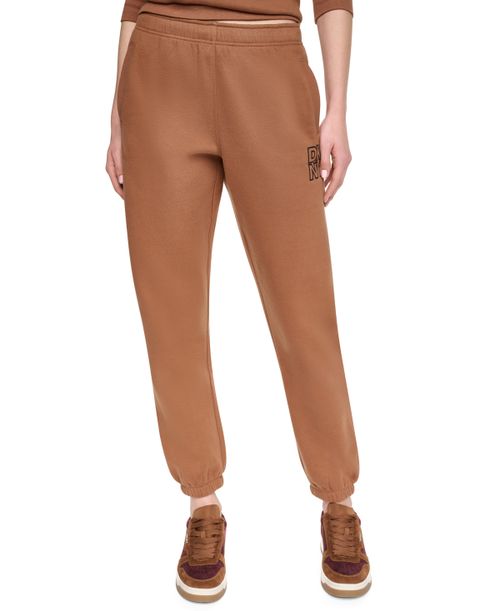 Women's Stacked Puff Outline Animal Jogger Straight Pants - Caramel