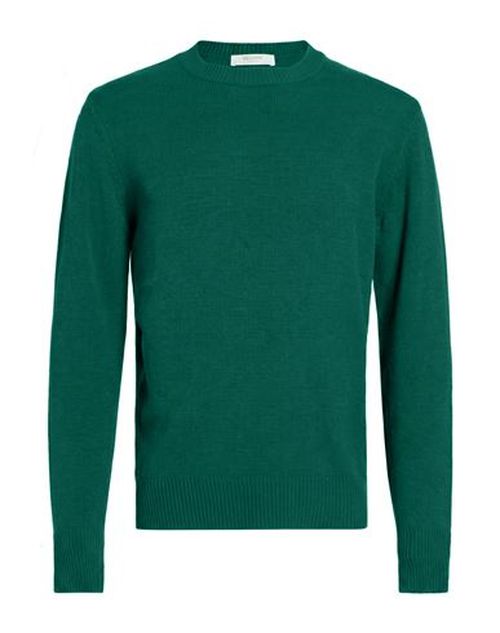 Man Sweater Green Size 40 Wool, Polyamide