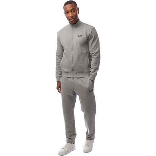 Mens Emporio Armani Full-Zip Tracksuit in Grey Polycotton - X-Large
