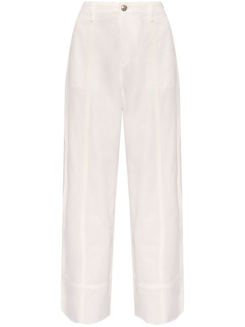 High-rise wide-leg jeans - White