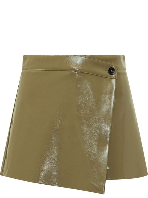 Green Solid Shorts