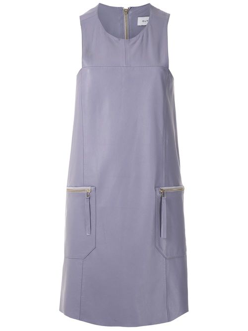 Sleeveless panelled mini dress - Purple