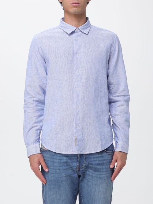 Shirt Men color Gnawed Blue
