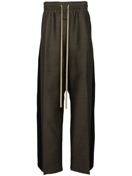 Side stripe pants - Brown