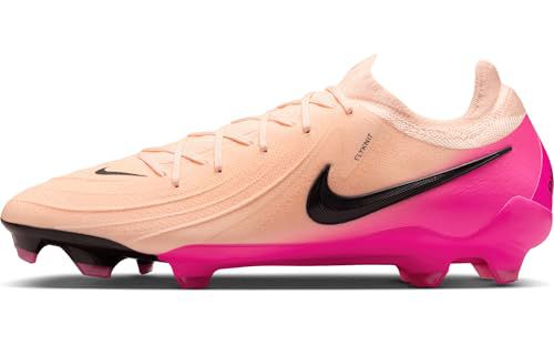 Nike Phantom GX 2 Pro FG Low-Top Soccer Cleats (FJ2563-800, Crimson Tint/Pink Blast/Black)