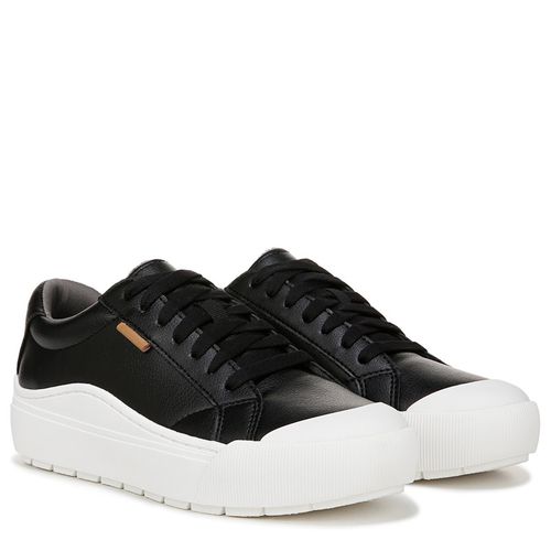 Women's Time Off Sneakers (Black/White Faux Leather)