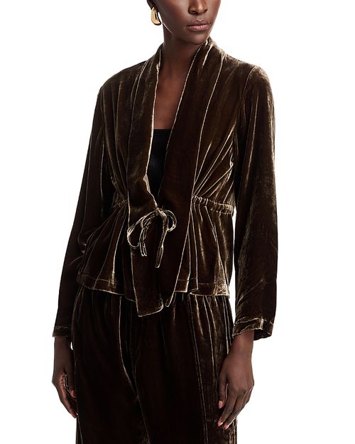 High Collar Velvet Jacket