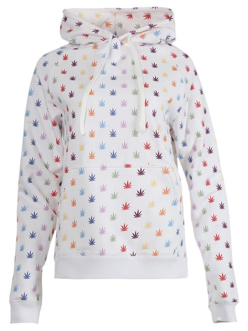 X Farnsworth Weed Print Hoodie, White