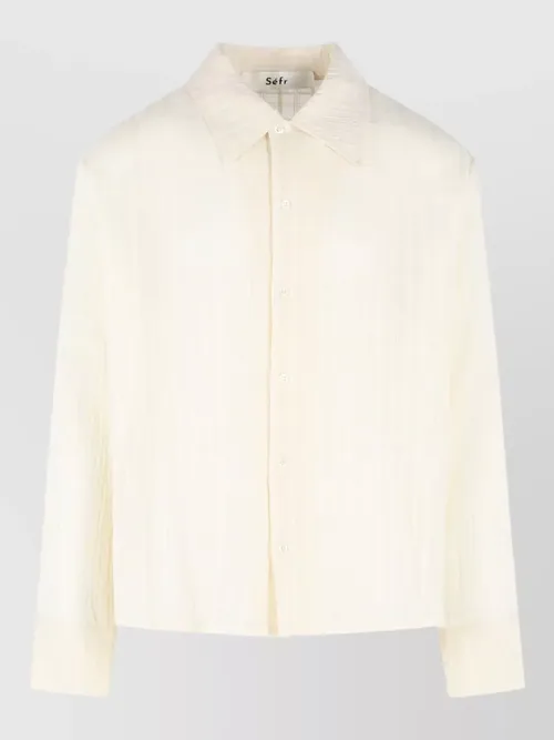 Séfr - ignacio cotton shirt cuffed long sleeve