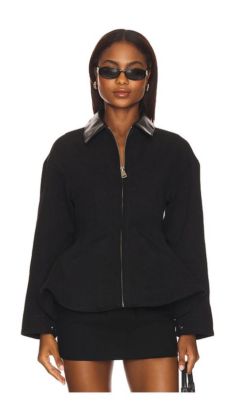Line & Dot Eton Peplum Jacket in Black. S. Also in