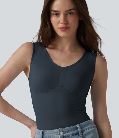 OneForm Seamless Flow Shapewear Casual Tank Top  - Mood Indigo