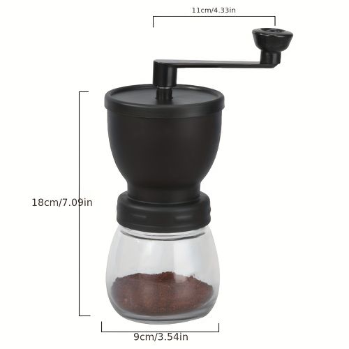 TEMU Coffee Grinder, Hand Machine, Powder Thick And Fine Adjustable Coffee Machine, Plus Powder Storage Grinder Small Mini For Home Kitchen