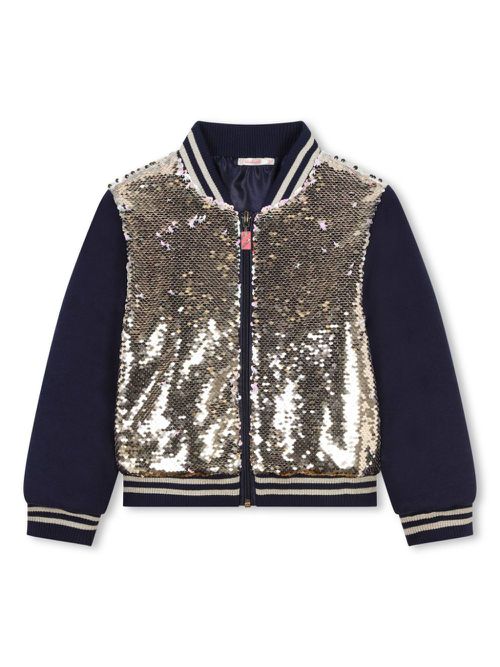 Sequin-embellished bomber jacket - Gold