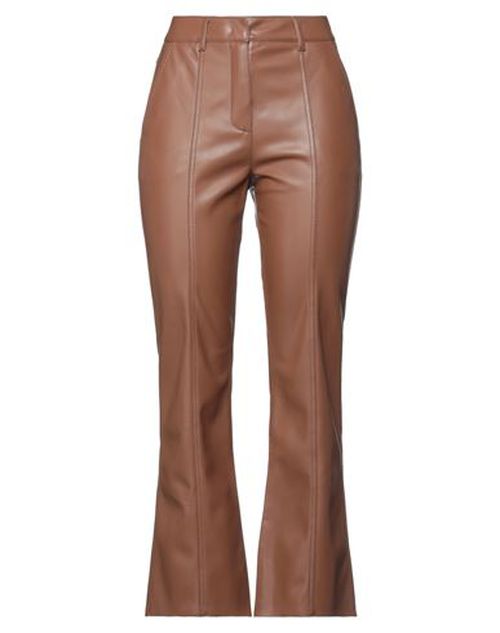 Woman Pants Brown Size 10 Polyurethane, Polyester
