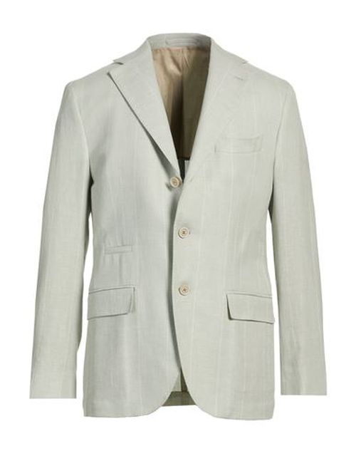 Man Blazer Sage green Size 44 Linen, Wool, Silk, Elastane
