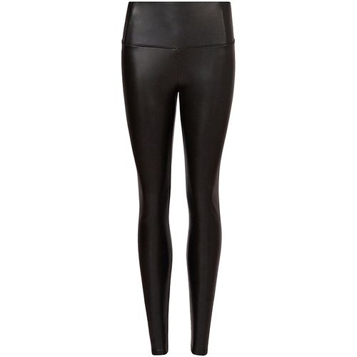 Womens Black Cora Faux-leather Leggings