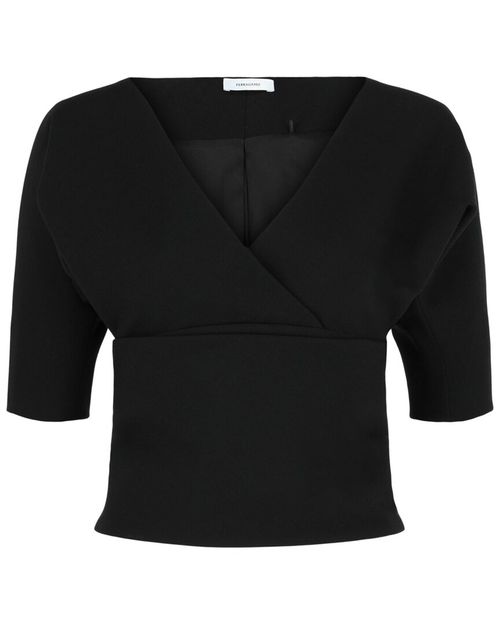 Layered Wool-Blend Blouse