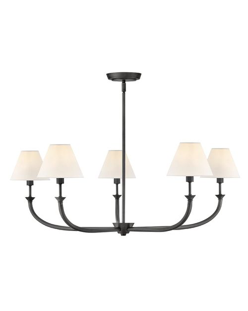 Blackened Brass LED Chandelier from the Greta Collection