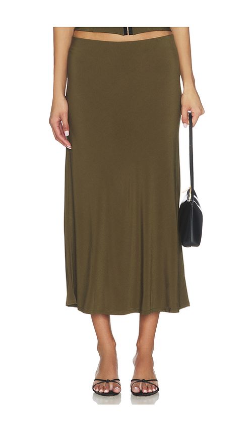 Bella Venice x REVOLVE Jessie Slip Skirt in Olive. - M also in