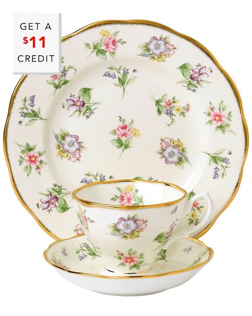 100 Years Of 1920 Spring Meadow 3Pc Place Setting With $11 Credit