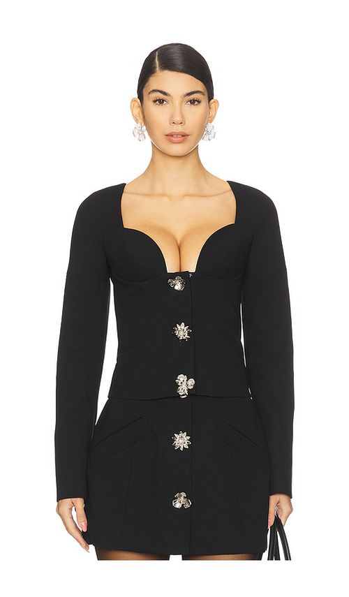 Blumarine Crepe Double Top in Black. - 40 also