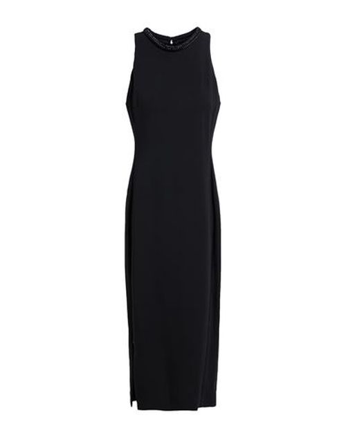 Woman Midi dress Black Size 4 Viscose, Elastane, Glass