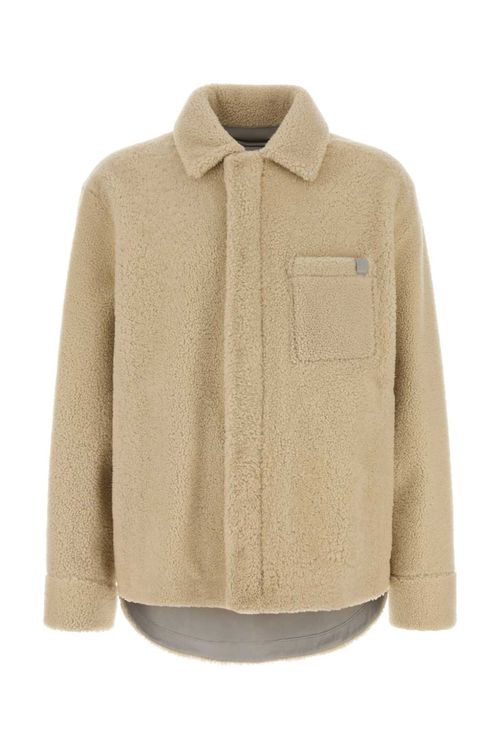 Shearling Overshirt — Gray