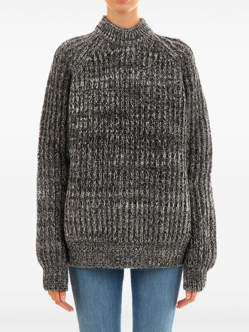 Mélange-effect sweater - Grey