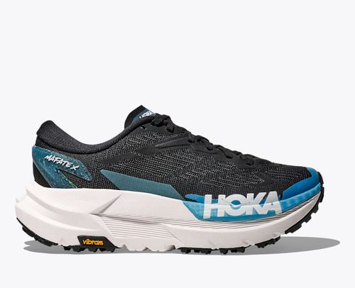 HOKA Women's Mafate X Shoes in Black/Skyward Blue