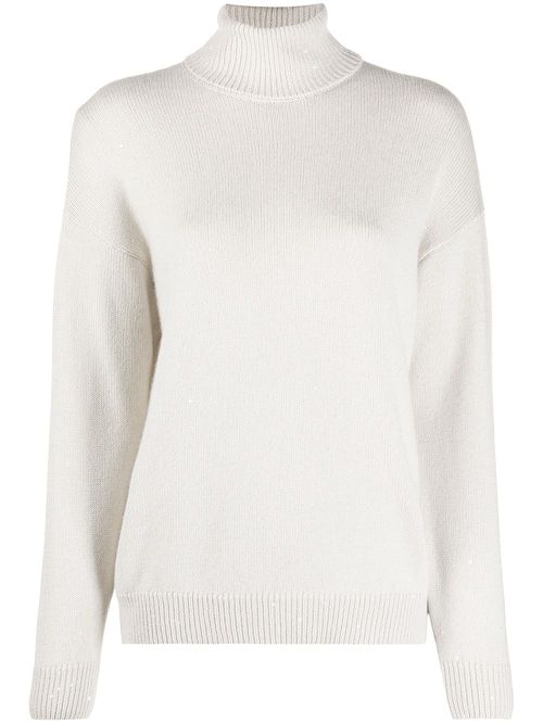 Brunello Cucinelli roll neck jumper - Neutrals