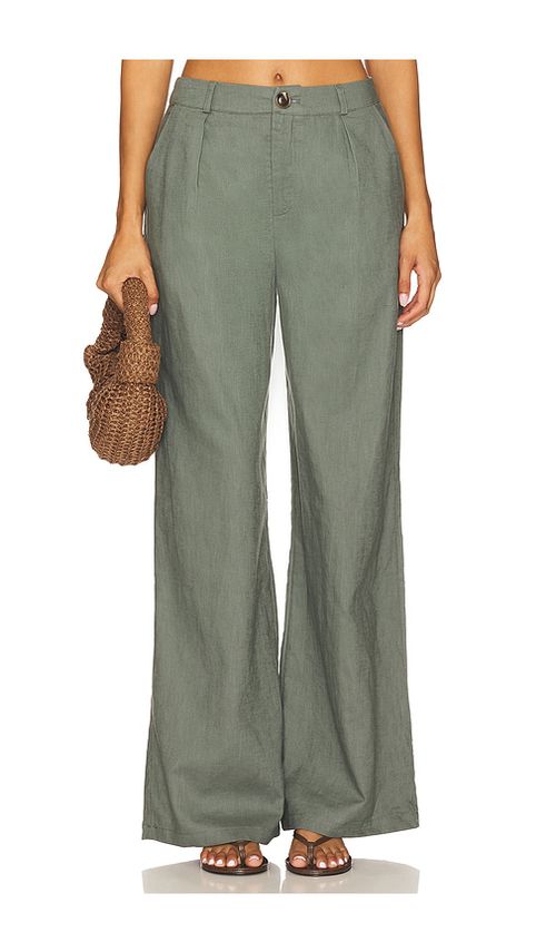 SNDYS Hale Linen Pants in Cream. XL. Also in