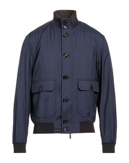 Man Jacket Navy Size 42 Virgin Wool, Silk