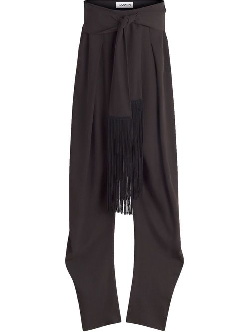 Lanvin layered tapered trousers - Brown