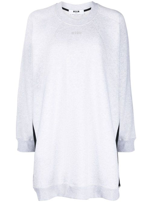 Side-stripe oversized sweatshirt - Grey