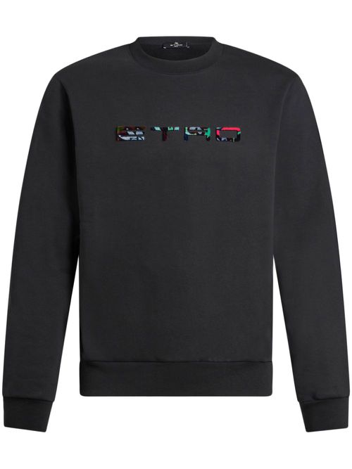 Logo-embellished crew-neck sweatshirt - Black