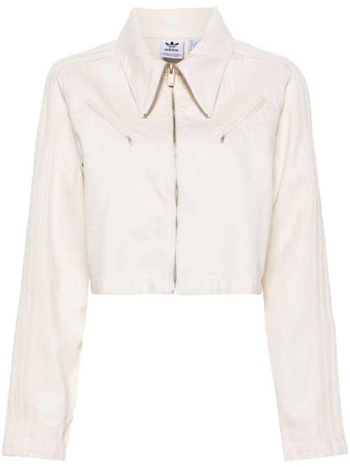 Fashion Montreal cropped denim jacket - Neutrals