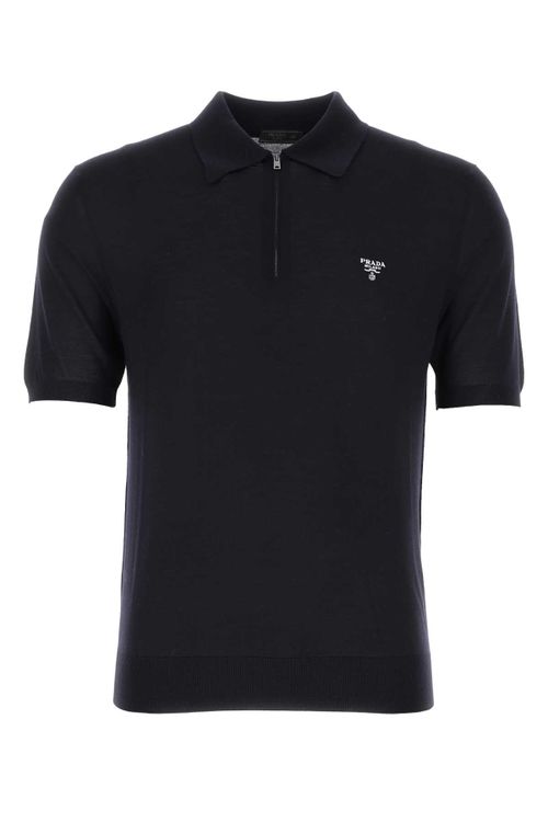 Wool Polo Shirt — Navy