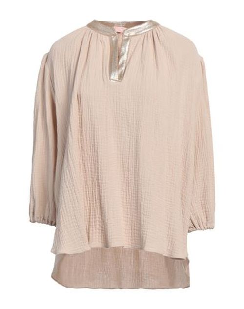 Woman Top Beige Size 8 Polyester, Elastane