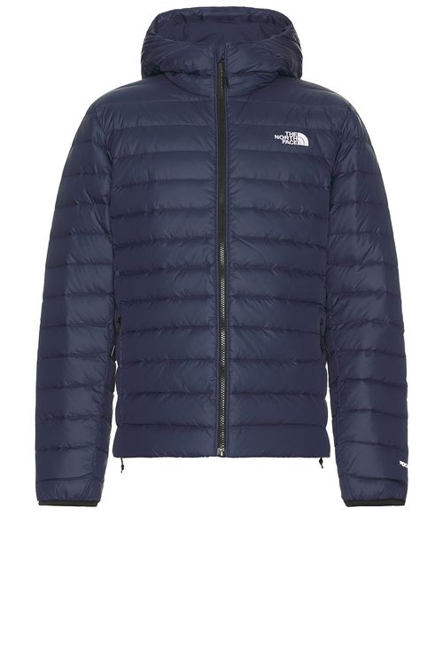The North Face Down Hooded Jacket in Summit Navy - Blue. XXL/2X also in L, M, S, XL/1X
