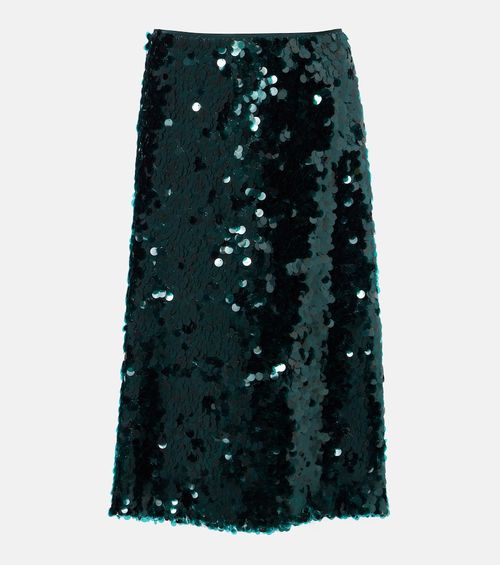 Lucite sequined midi skirt