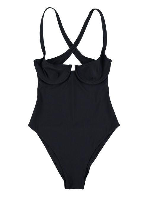 Criss-cross swimsuit - Black
