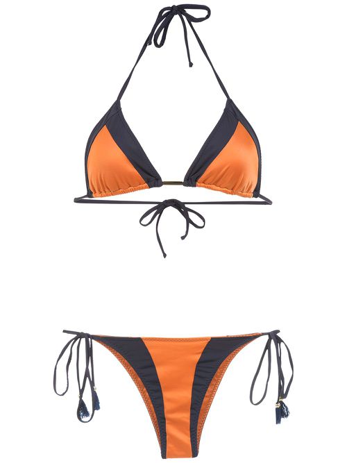 Color block bikini set - Yellow