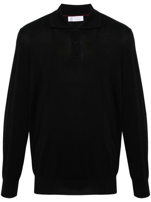 Cotton polo shirt - Black