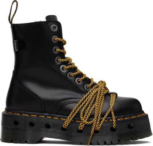 Black Jadon XL Leather Platform Boots