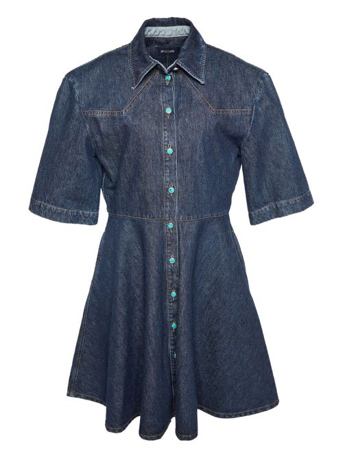 Button-down denim dress - Blue