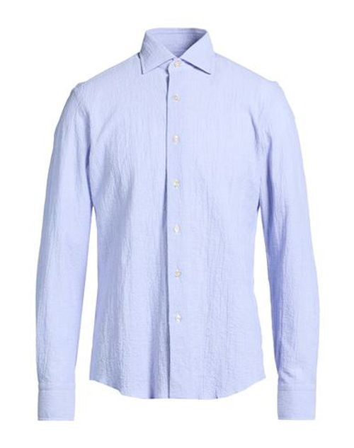 Man Shirt Sky blue Size 15 Cotton, Elastane
