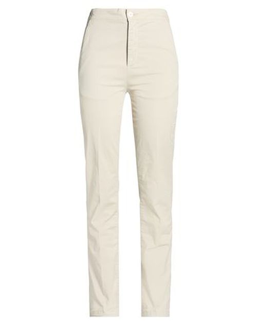 Woman Pants Beige Size 28 Cotton, Elastane