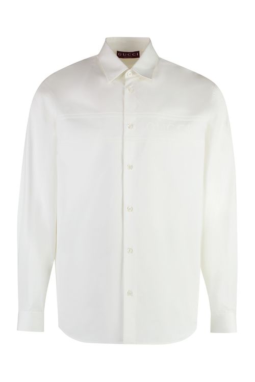 Cotton Blend Shirt — White