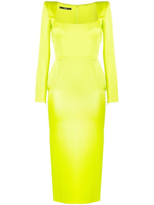 Square-neck midi dress - Green